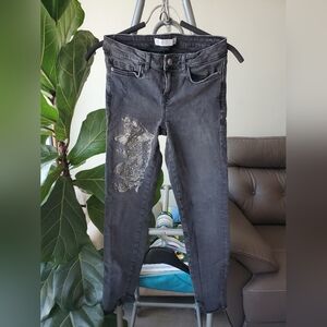 Zara Ankle Jeans with Embroidery